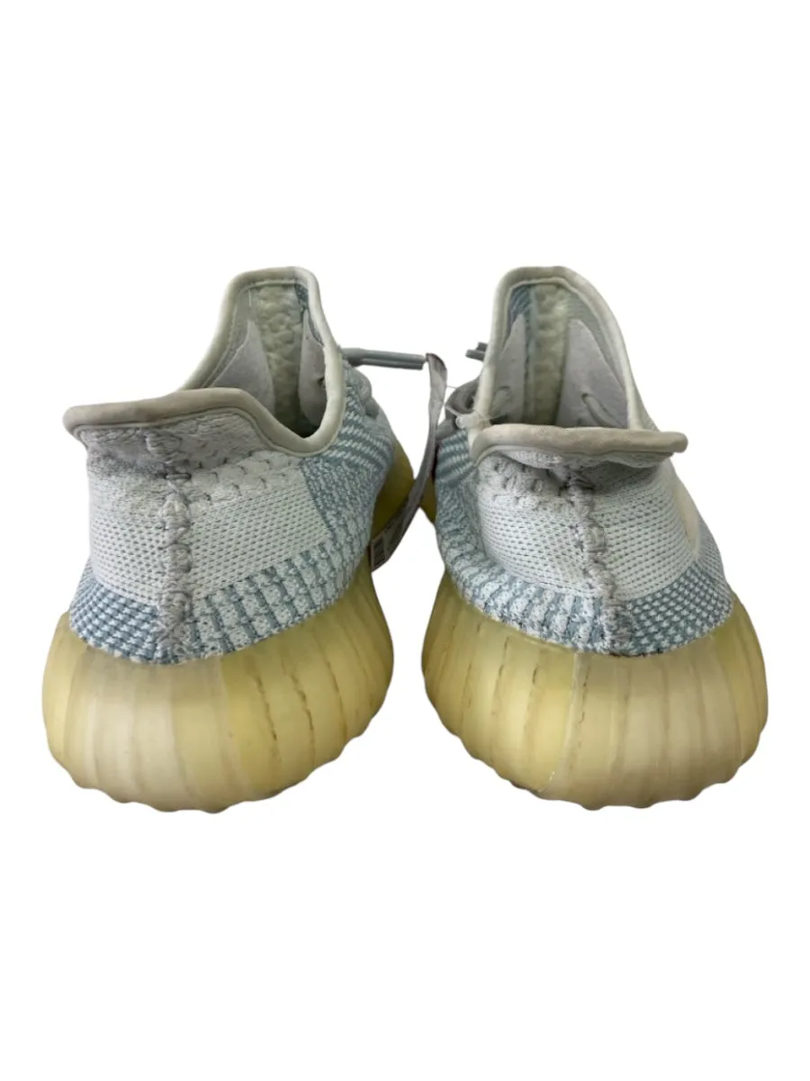 Adidas Yeezys Shoe Size 7.5 Cream & Light Blue Print Synthetic Knit Sneakers