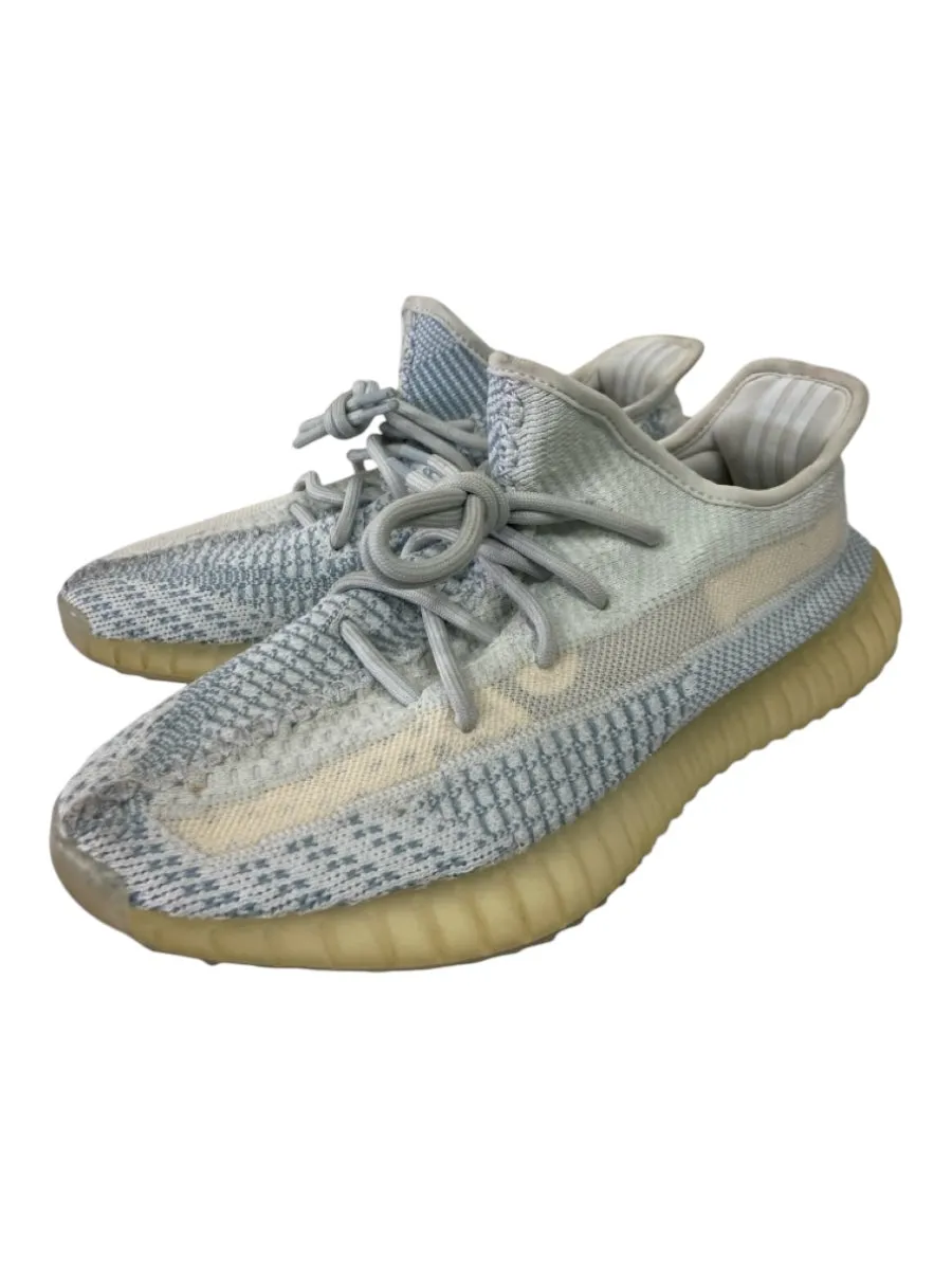 Adidas Yeezys Shoe Size 7.5 Cream & Light Blue Print Synthetic Knit Sneakers