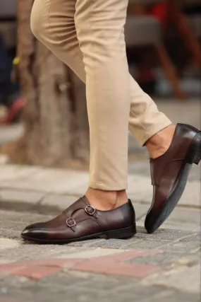 Albina Monk Strap Brown Shoe