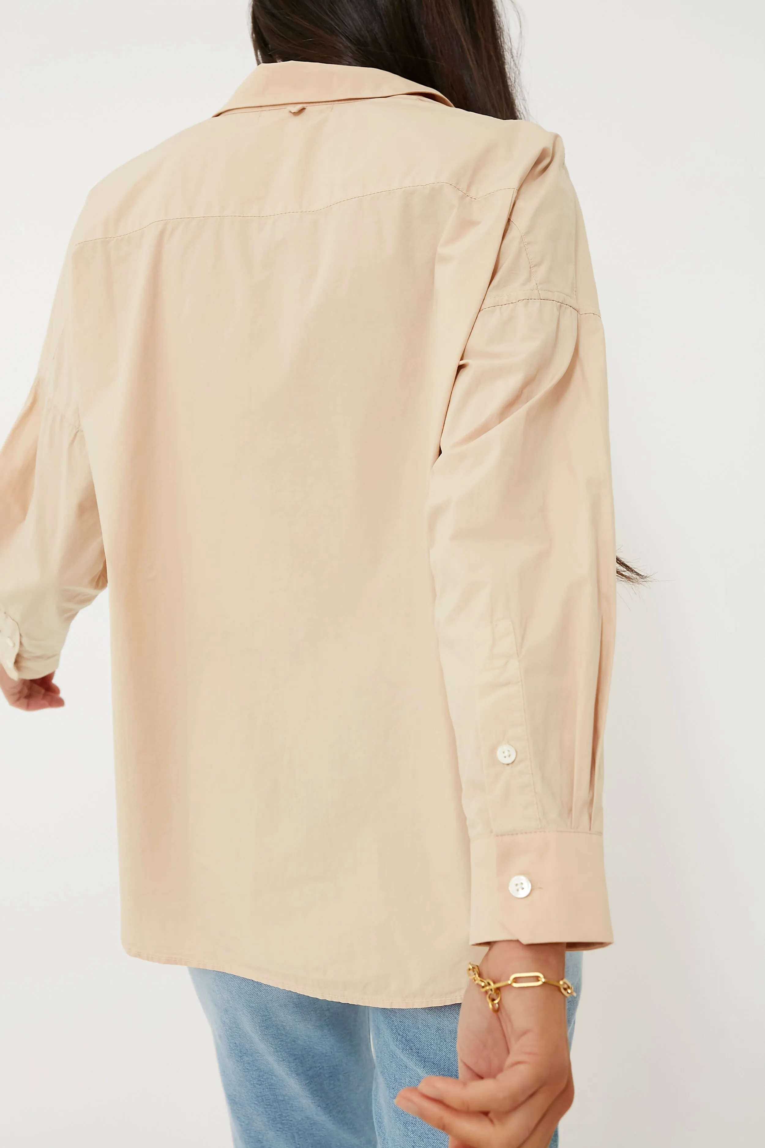 Almond Milk Paper Poplin Standard Shirt