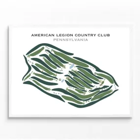 American Legion Country Club, Pennsylvania - Printed Golf Courses