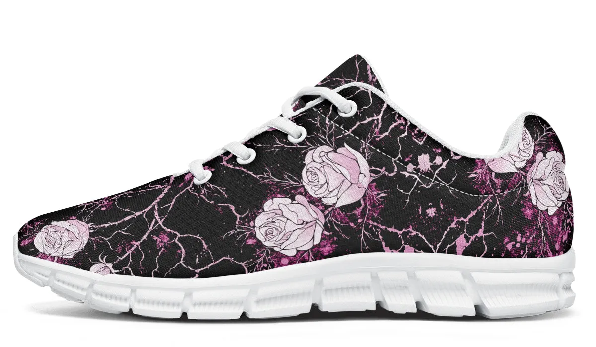 Amethyst Kintsugi Rose Athletic Sneakers - Light Breathable and Comfortable Sports Shoes with Anti-Slip Soles