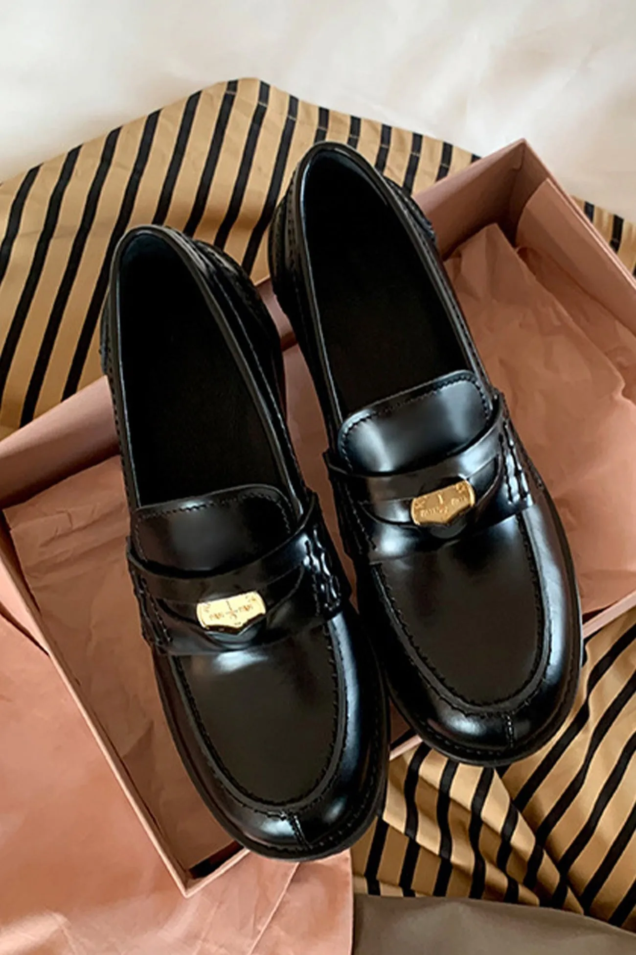 Amozae-Buckle Platform Loafers