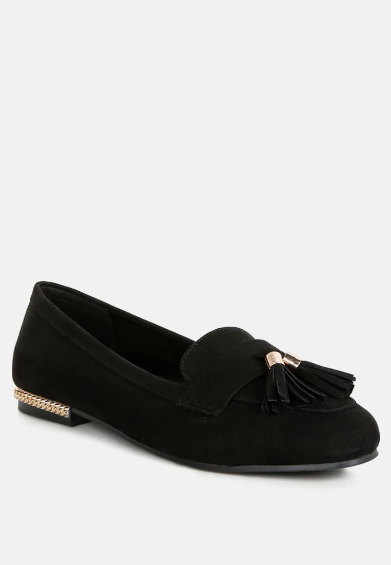 Atrika Faux Suede Tassel Loafers