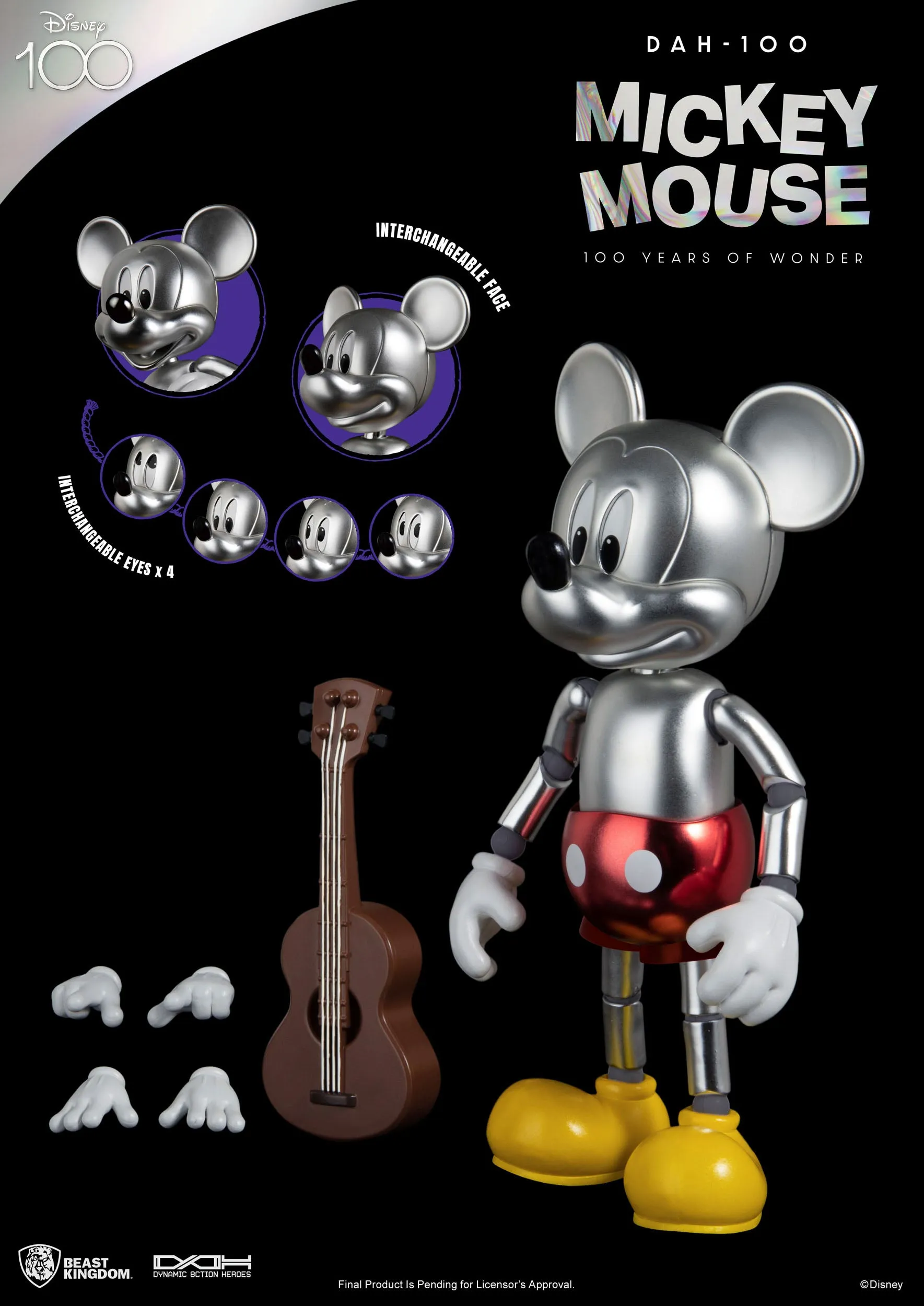 Beast Kingdom Disney 100 Years of Wonder Mickey Mouse Dynamic 8ction Heroes 1/9 Action Figure