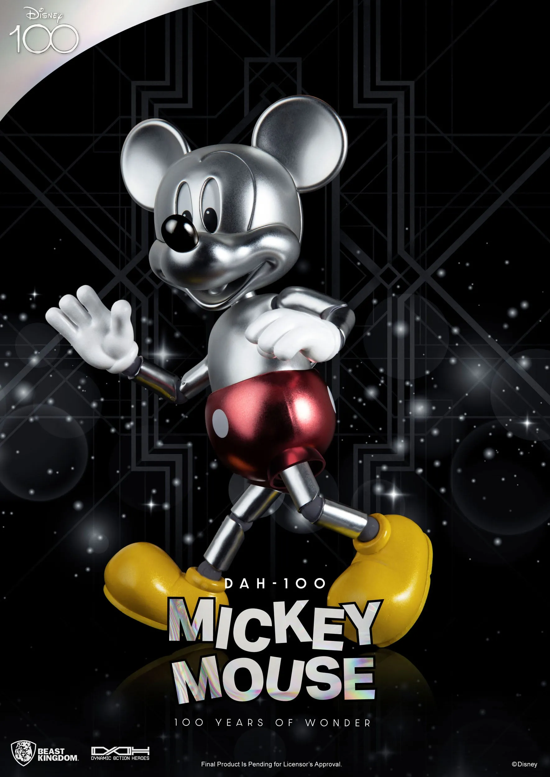 Beast Kingdom Disney 100 Years of Wonder Mickey Mouse Dynamic 8ction Heroes 1/9 Action Figure