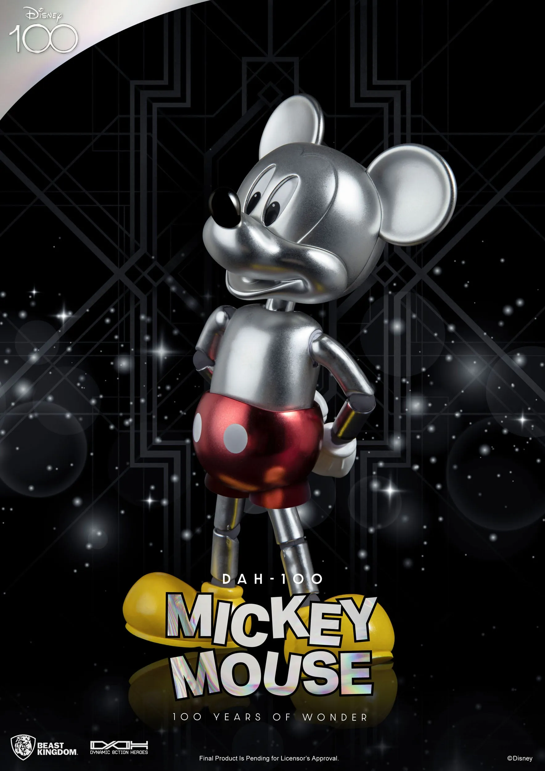 Beast Kingdom Disney 100 Years of Wonder Mickey Mouse Dynamic 8ction Heroes 1/9 Action Figure