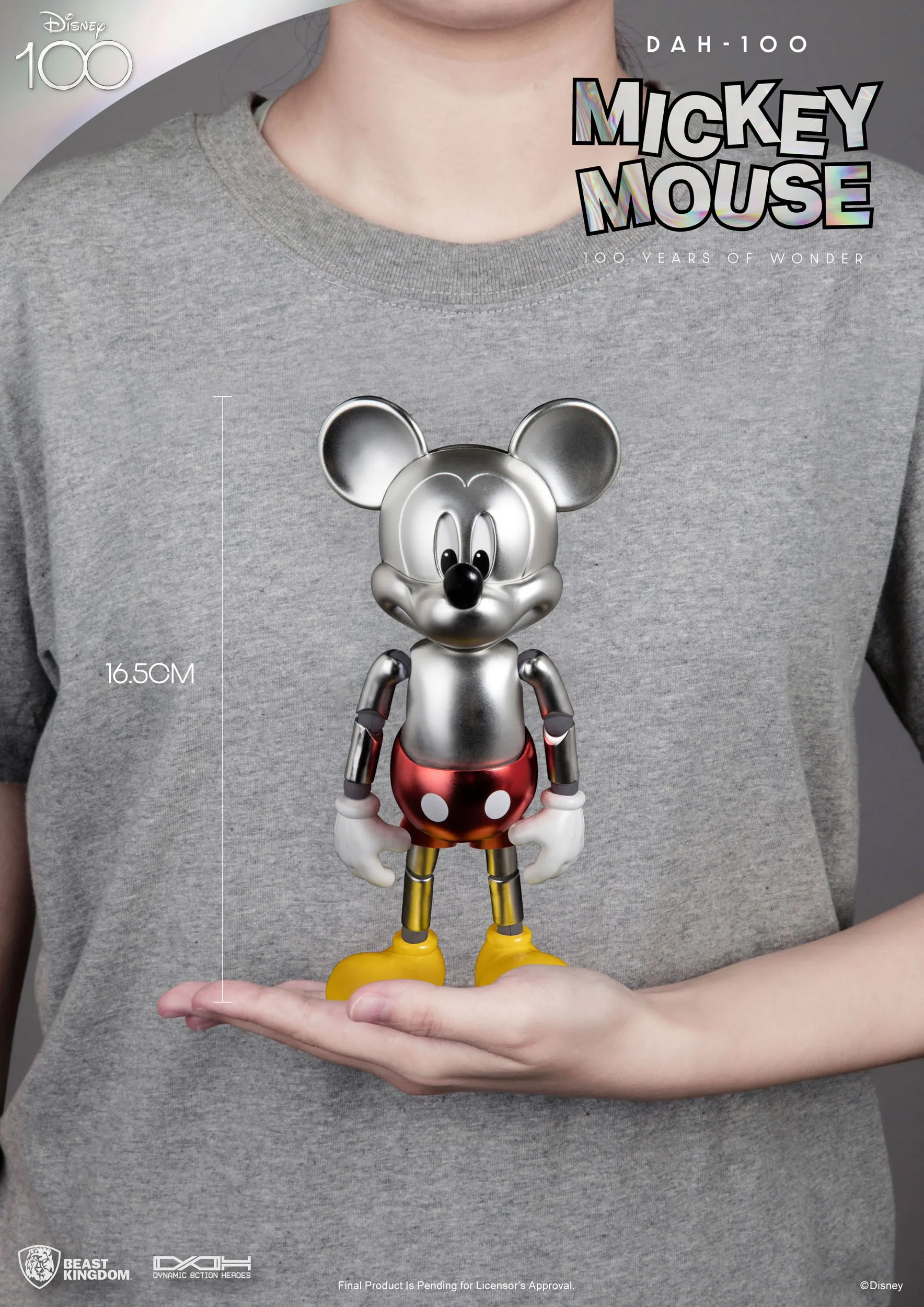 Beast Kingdom Disney 100 Years of Wonder Mickey Mouse Dynamic 8ction Heroes 1/9 Action Figure