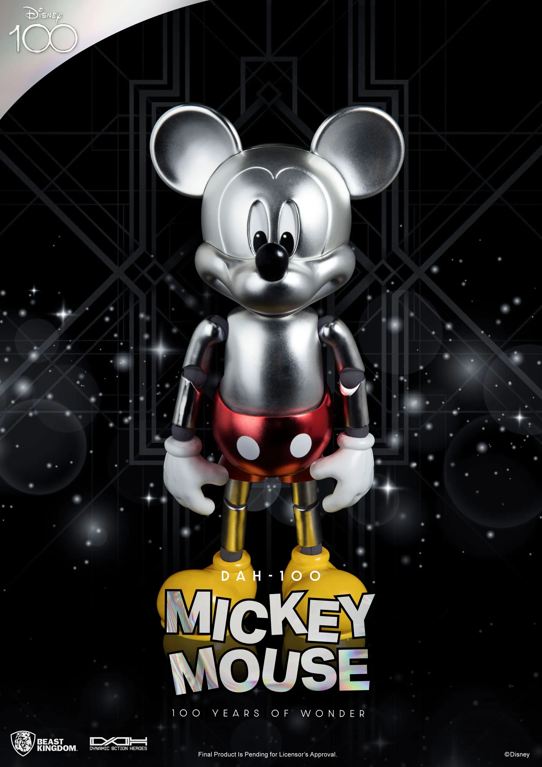 Beast Kingdom Disney 100 Years of Wonder Mickey Mouse Dynamic 8ction Heroes 1/9 Action Figure