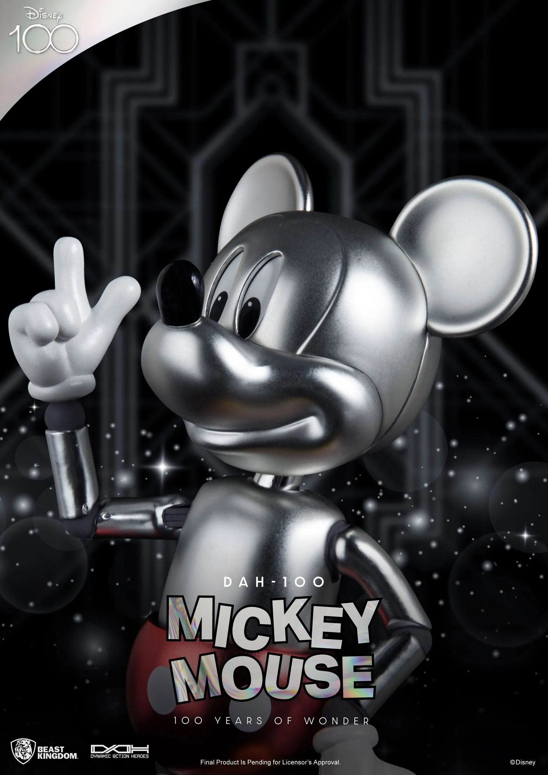 Beast Kingdom Disney 100 Years of Wonder Mickey Mouse Dynamic 8ction Heroes 1/9 Action Figure