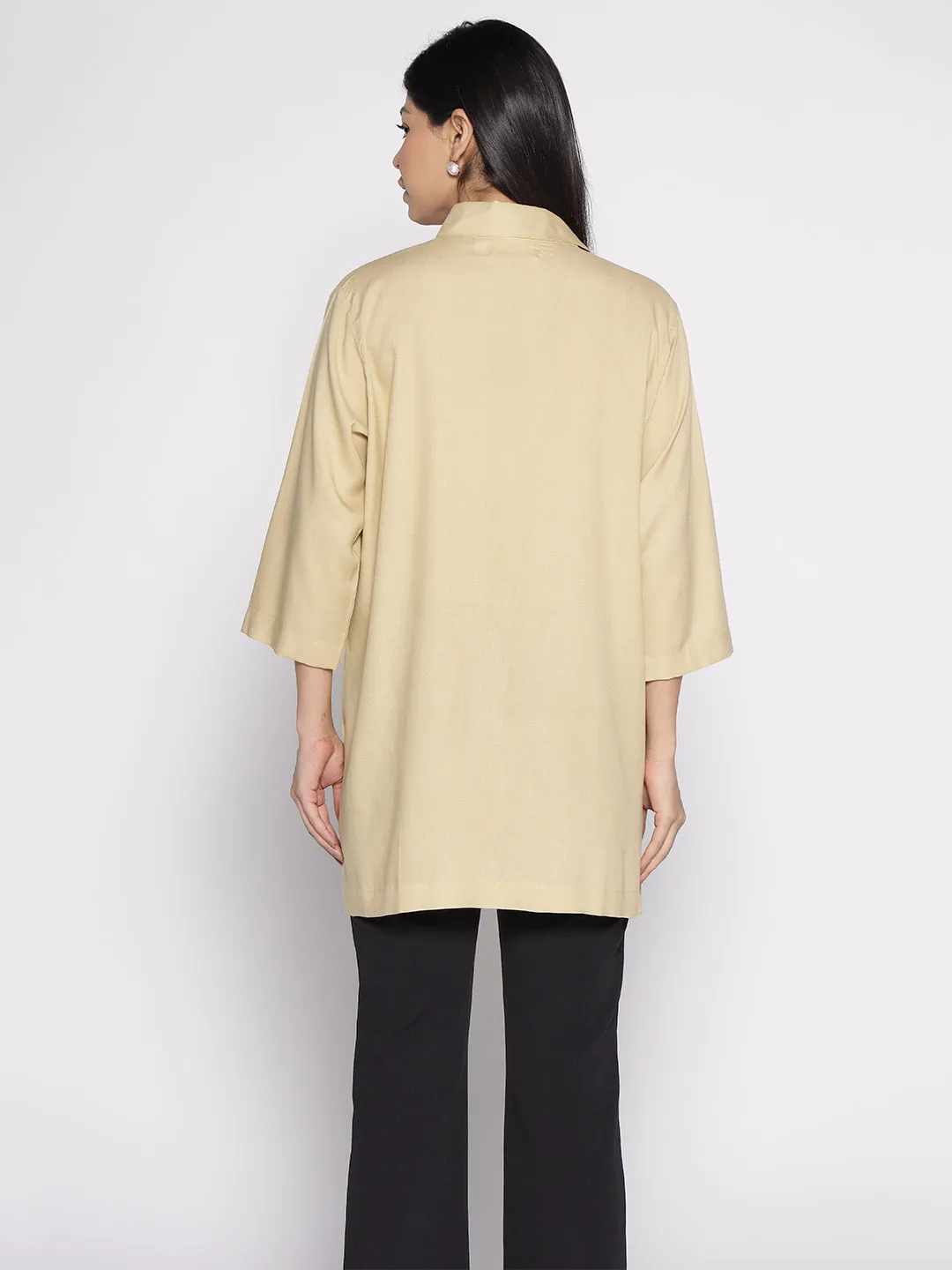 Beige Rayon ShirtTop - Euphorbia