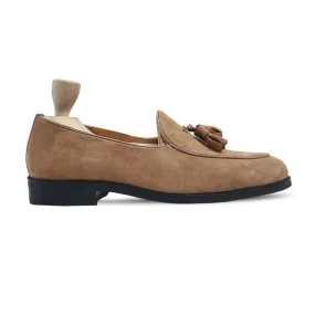 Branton - Men's Camel Kid Suede Loafer