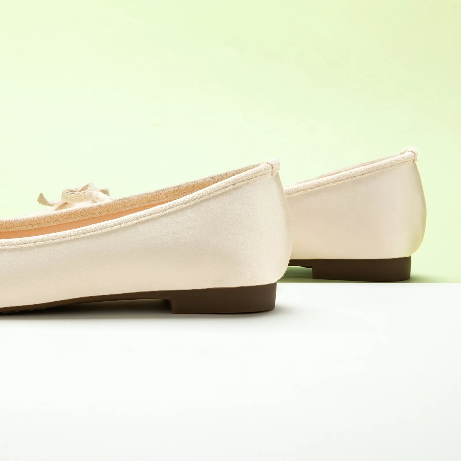 Cap-Toe Silk Ballet Flats (Elena) Lovry