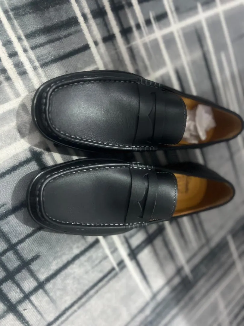 Clarks Black Mens Loafers Drivers Shoes