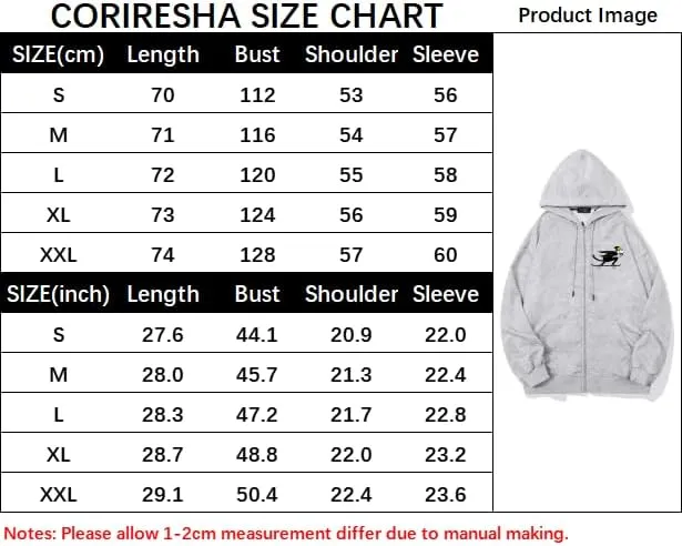 CORIRESHA Unisex Skateboard Cat Zipper Hoodie Long Sleeve Drawstring Cute Sweatshirt