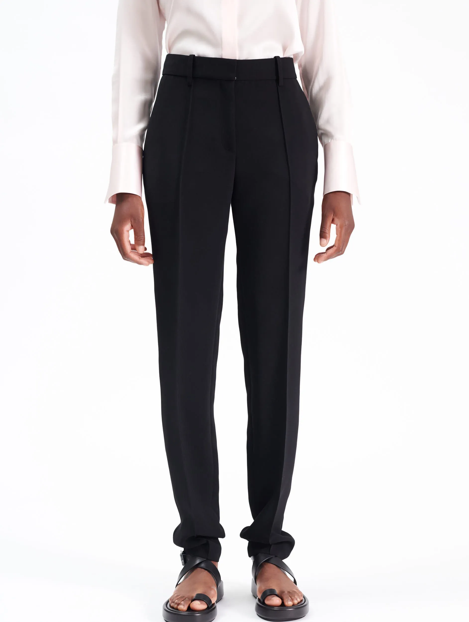 Crepe chino trousers