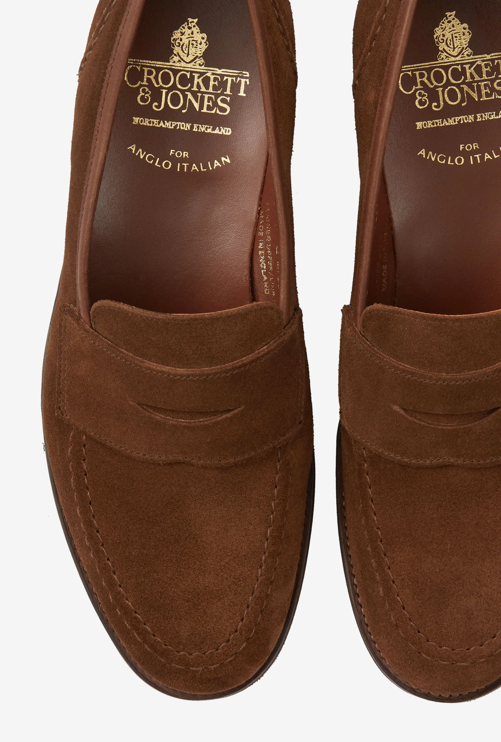 Crockett & Jones Unley Snuff Suede Loafers with City Sole