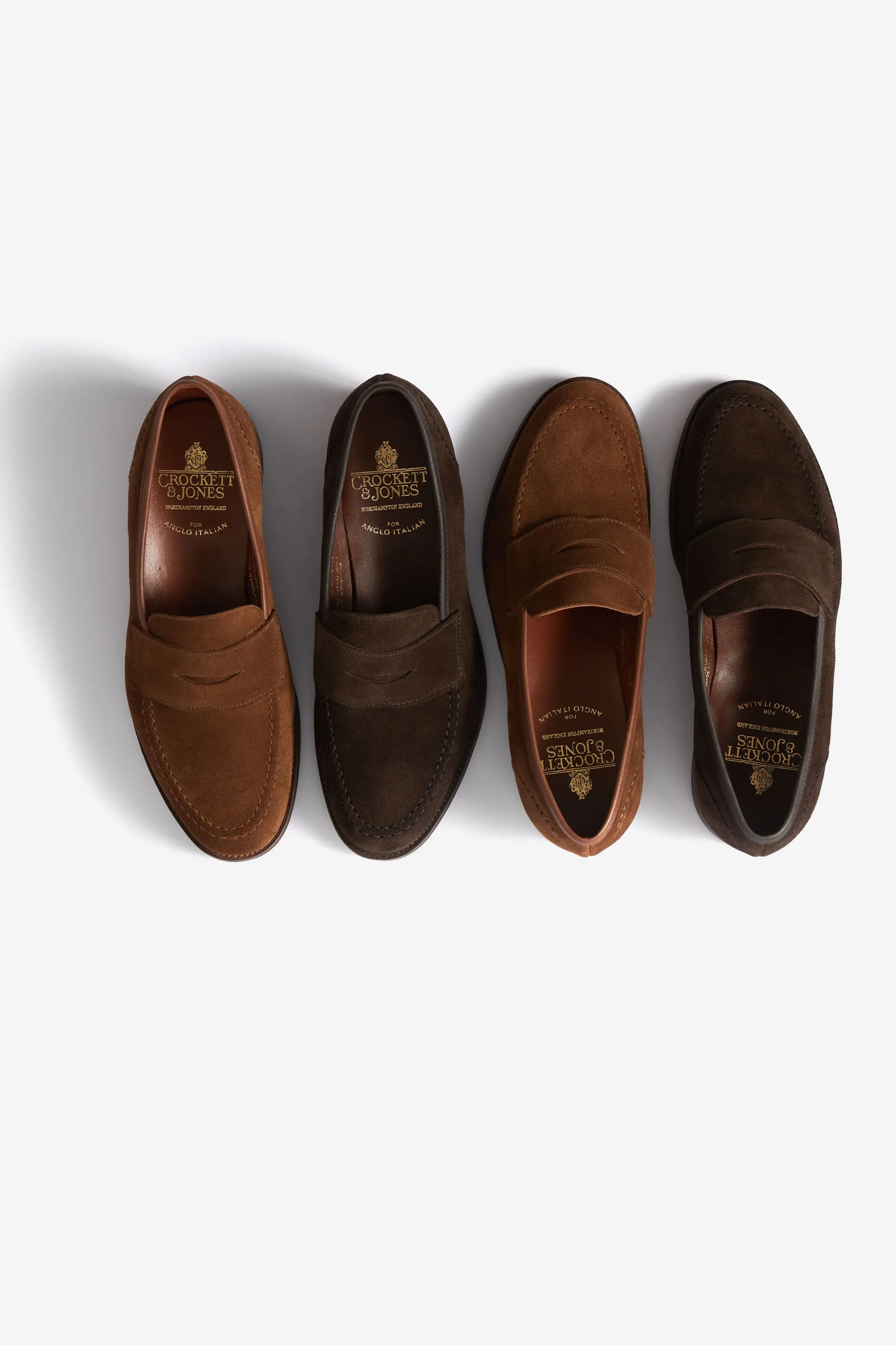 Crockett & Jones Unley Snuff Suede Loafers with City Sole