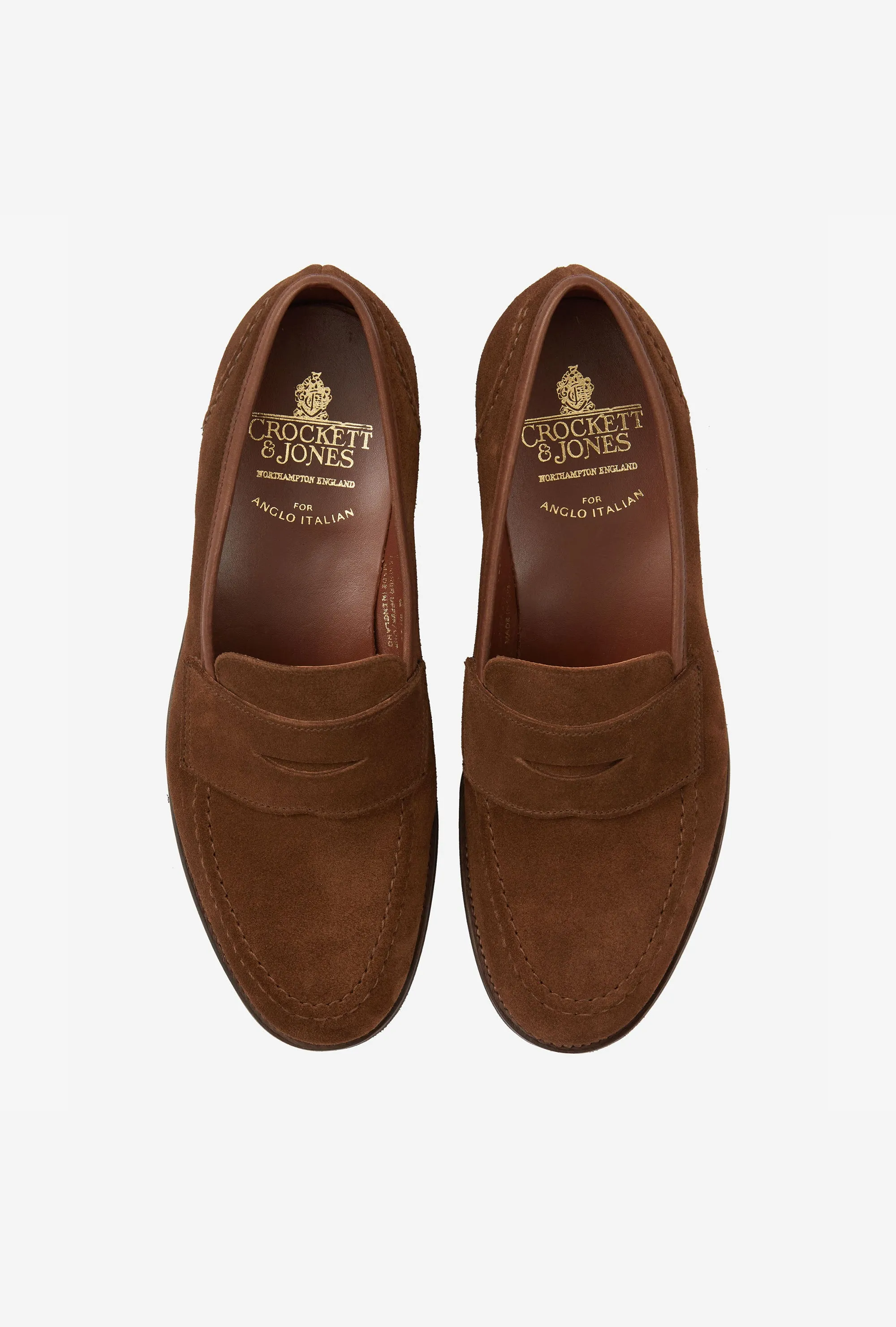 Crockett & Jones Unley Snuff Suede Loafers with City Sole