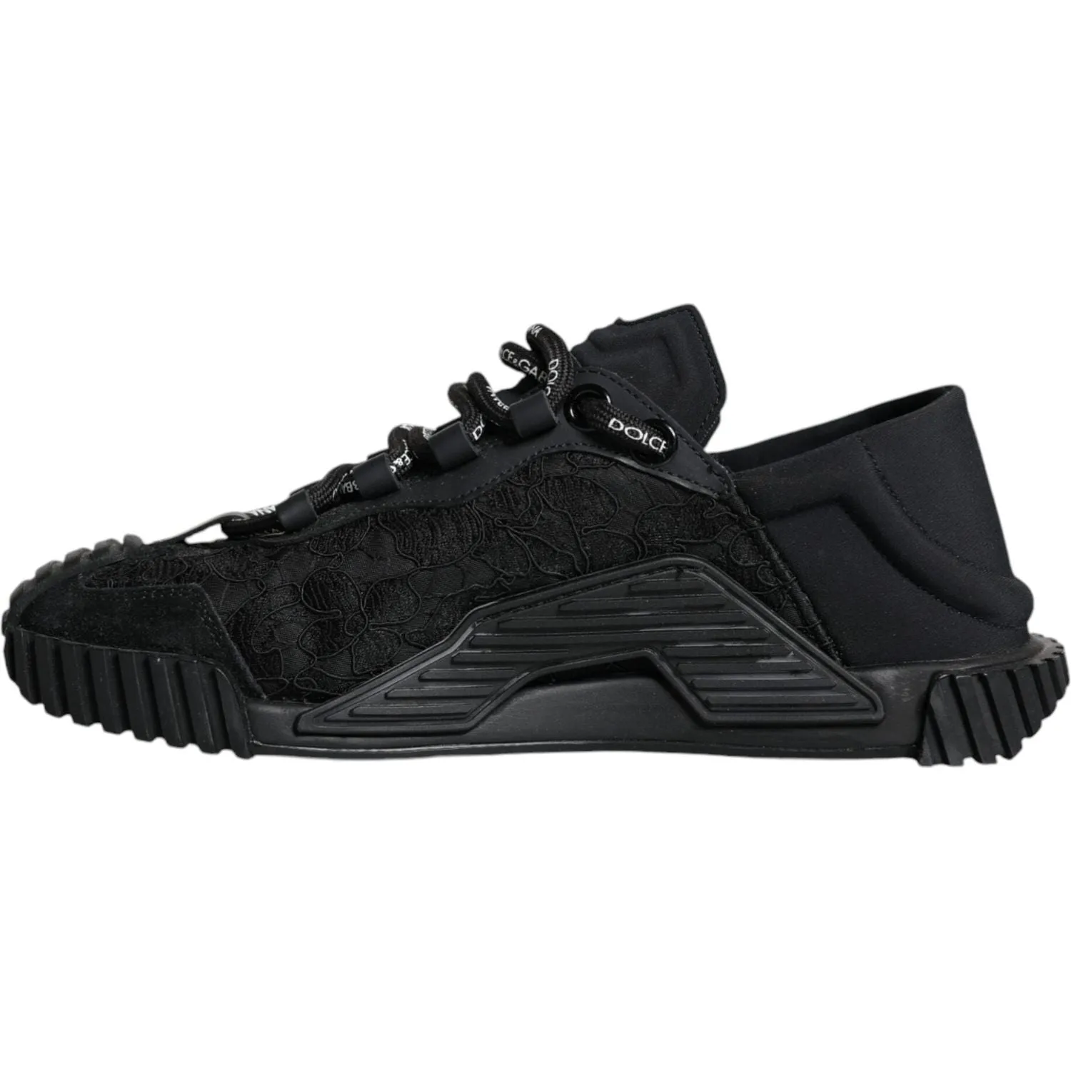 Dolce & Gabbana Black Nylon Low Top NS1 Sneakers Shoes