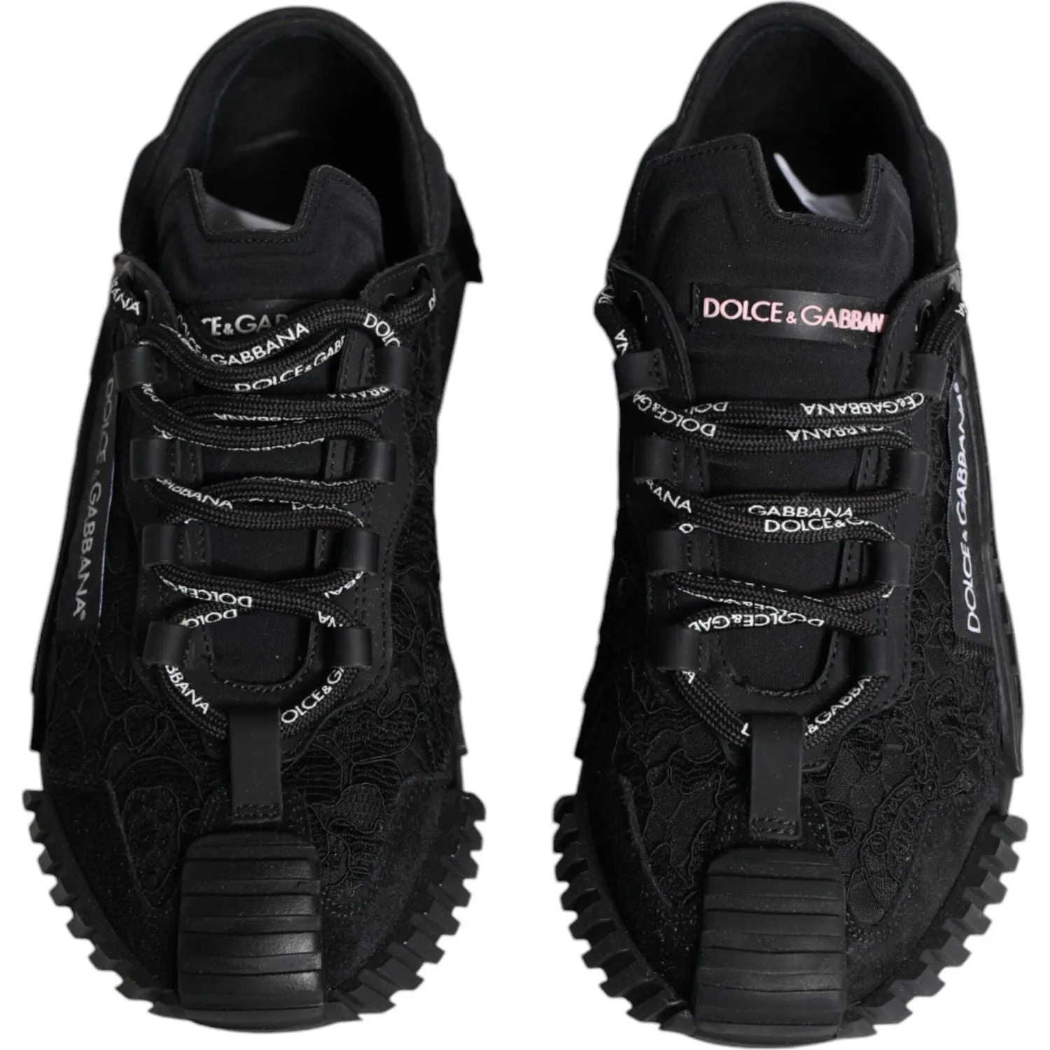 Dolce & Gabbana Black Nylon Low Top NS1 Sneakers Shoes