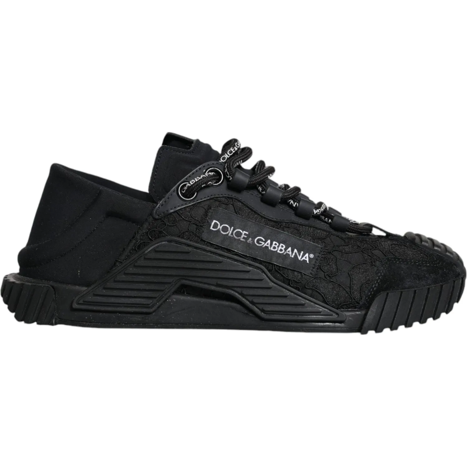 Dolce & Gabbana Black Nylon Low Top NS1 Sneakers Shoes