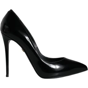 Dolce & Gabbana Black Patent Leather KATE Heels Pumps Shoes