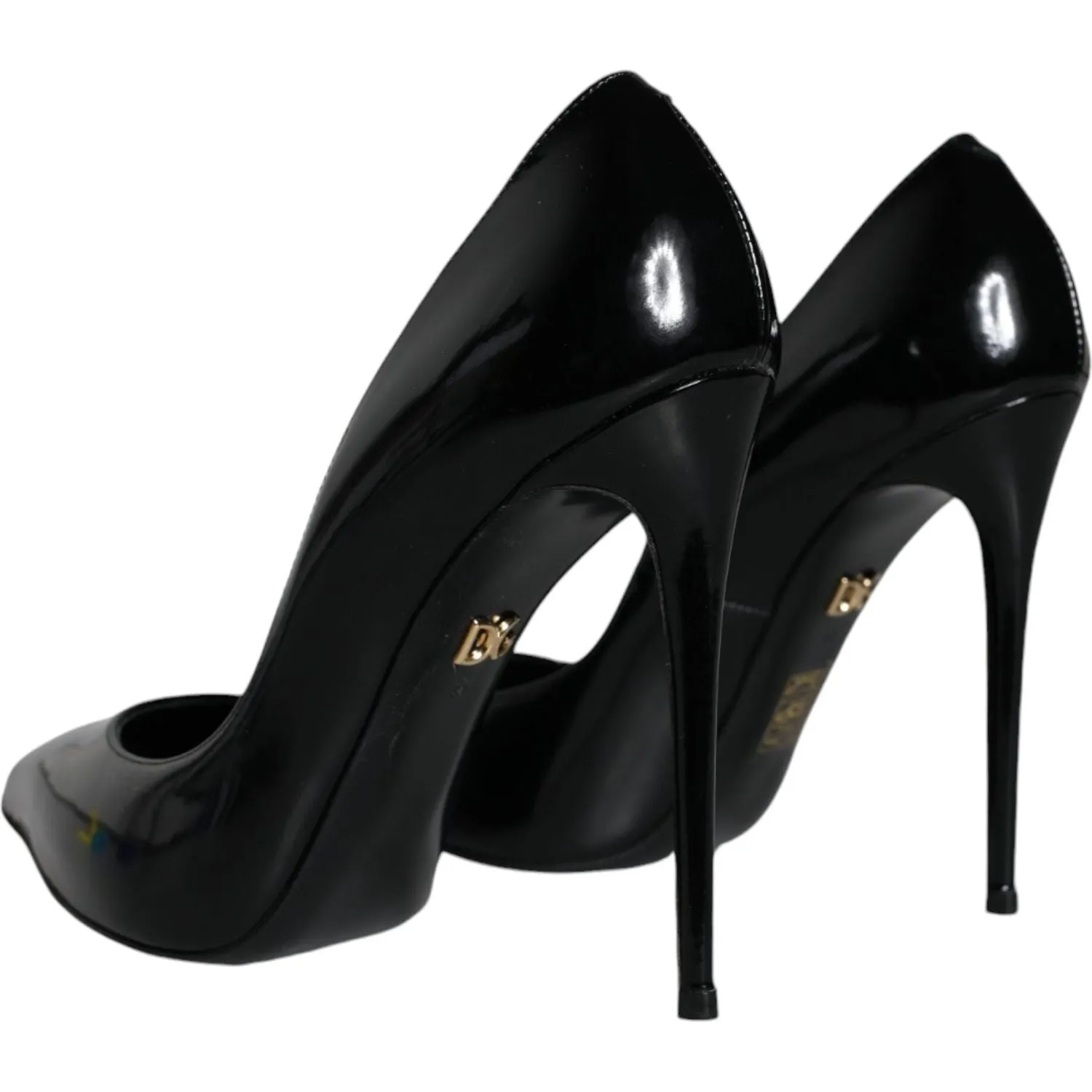 Dolce & Gabbana Black Patent Leather KATE Heels Pumps Shoes