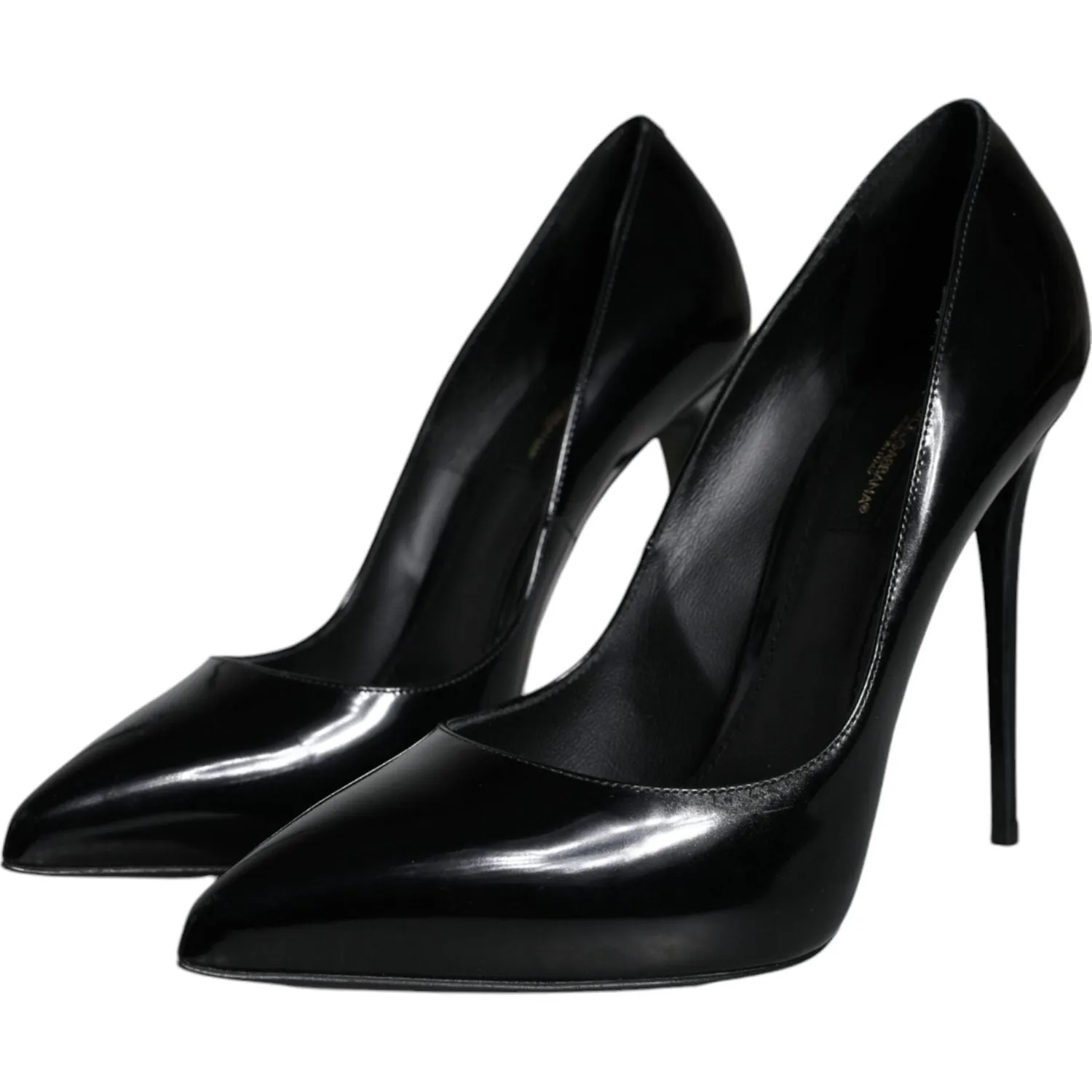 Dolce & Gabbana Black Patent Leather KATE Heels Pumps Shoes