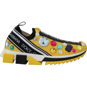 Dolce & Gabbana Exquisite Yellow Techno Fabric Sneakers