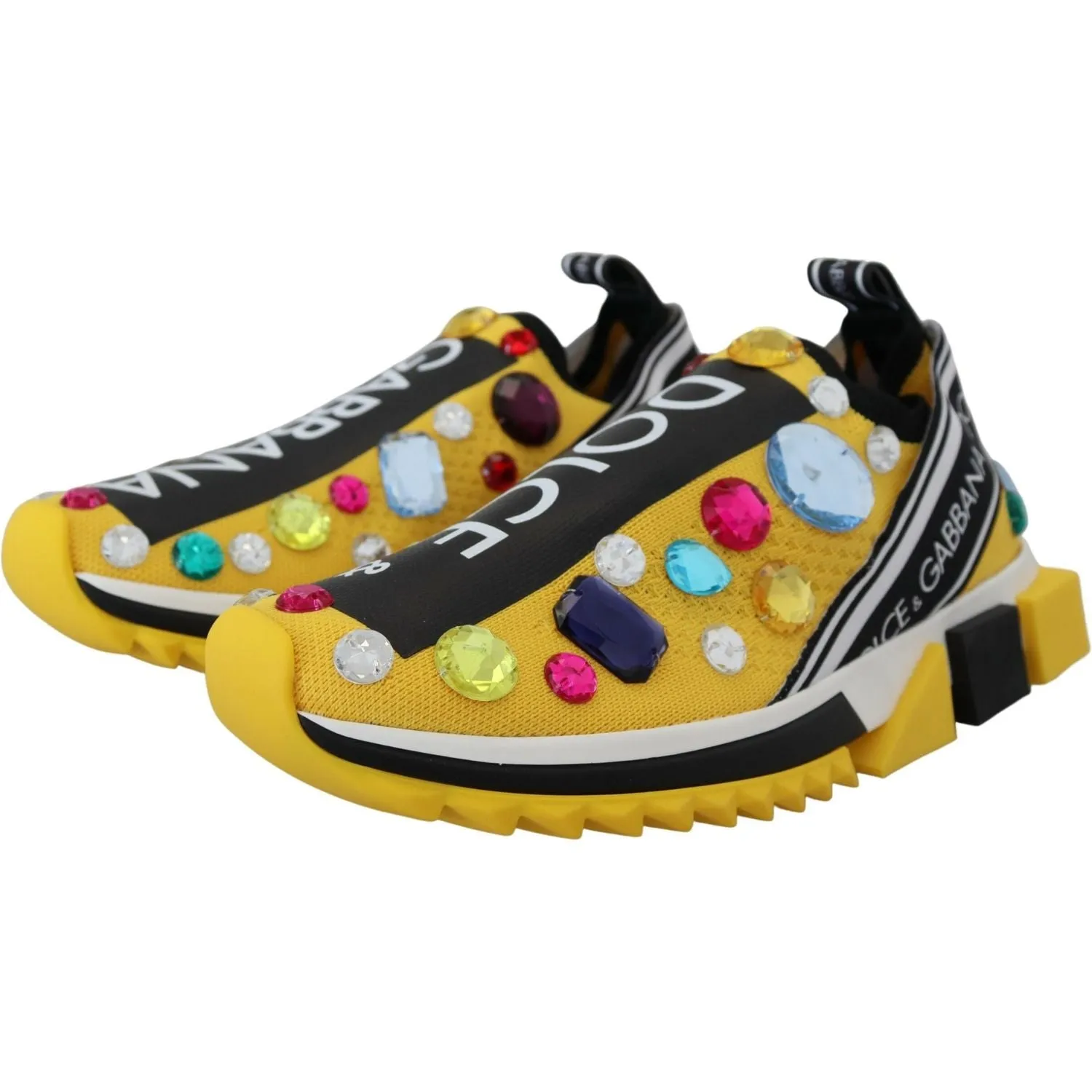 Dolce & Gabbana Exquisite Yellow Techno Fabric Sneakers