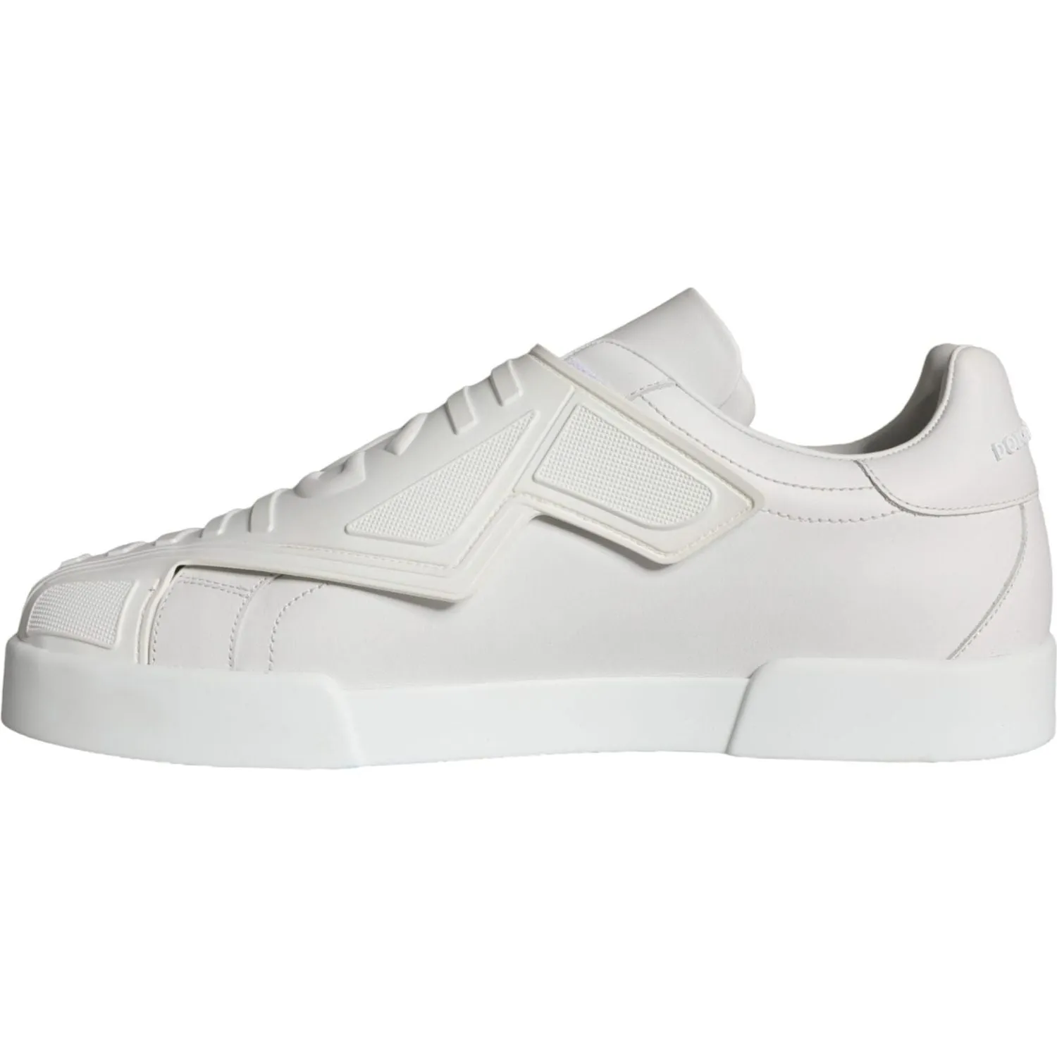 Dolce & Gabbana White Leather Slip On Low Top Sneakers Shoes