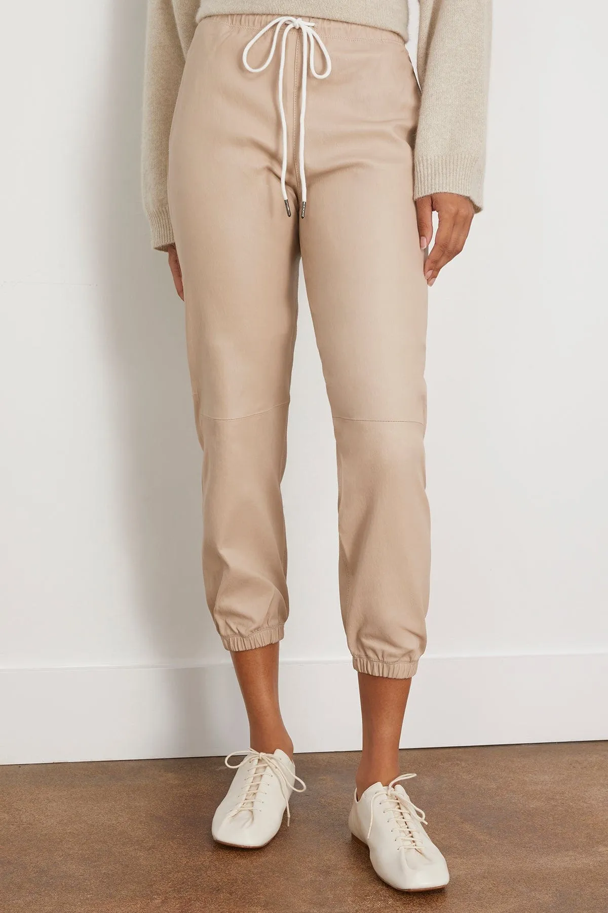 Drawstring Jogger in Latte