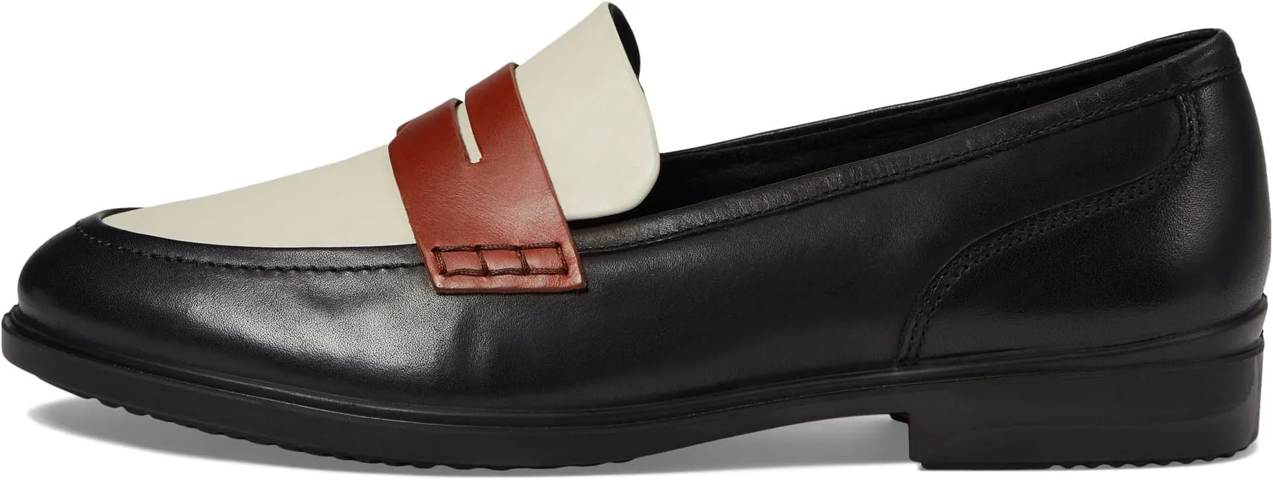 Dress Classic 15 Penny Loafer ECCO, Black/Limestone/Cognac