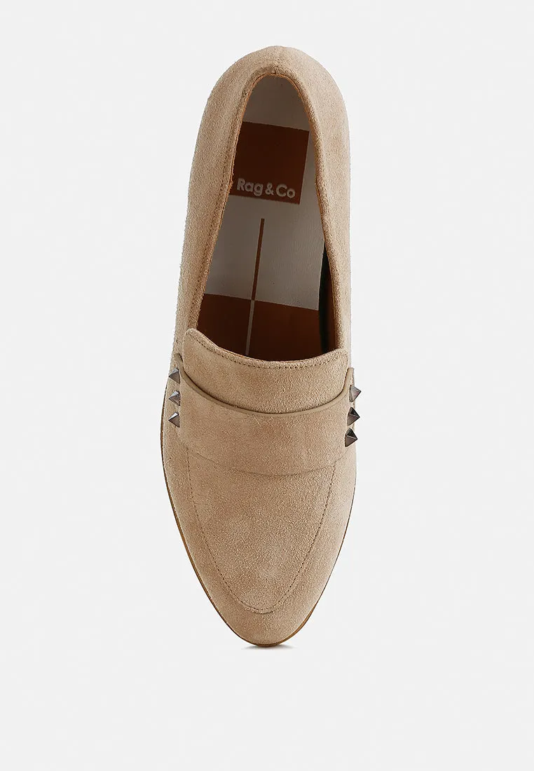 Durance Studded Suede Loafers