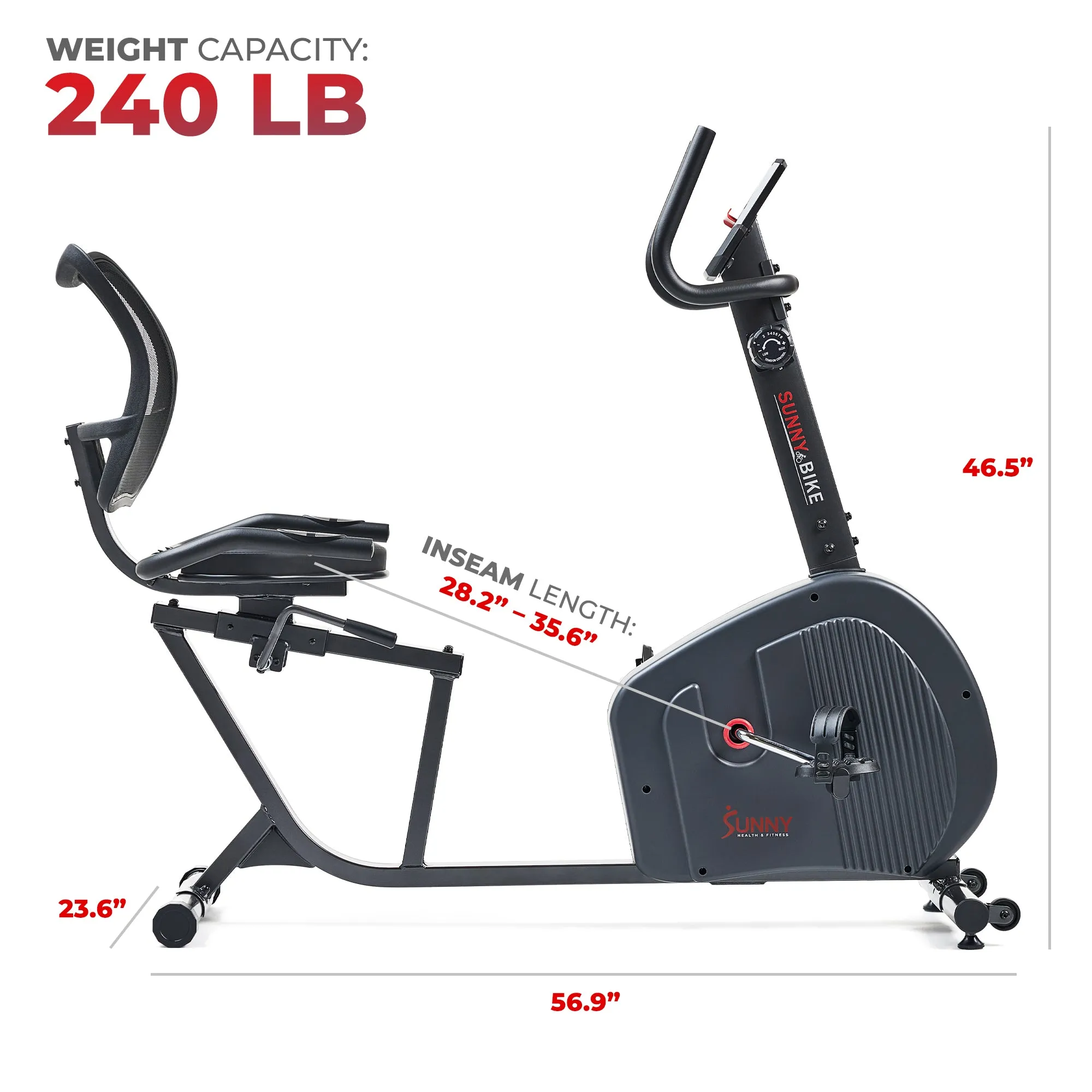 Endurance Series Magnetic Smart Recumbent Exercise Bike