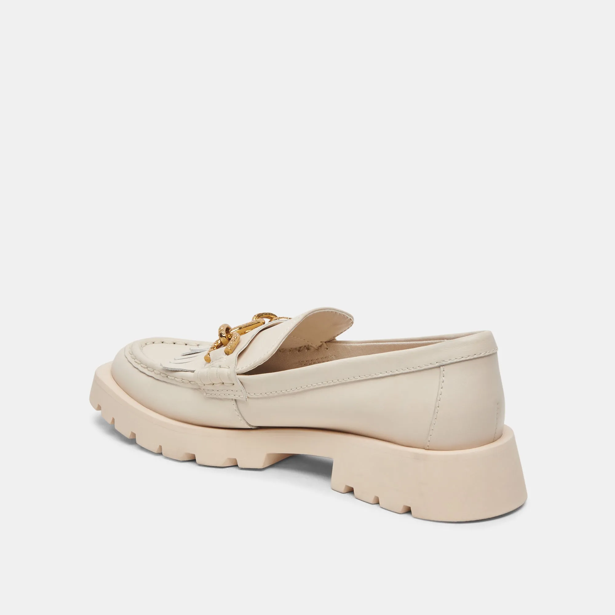 ERNA FLATS IVORY LEATHER