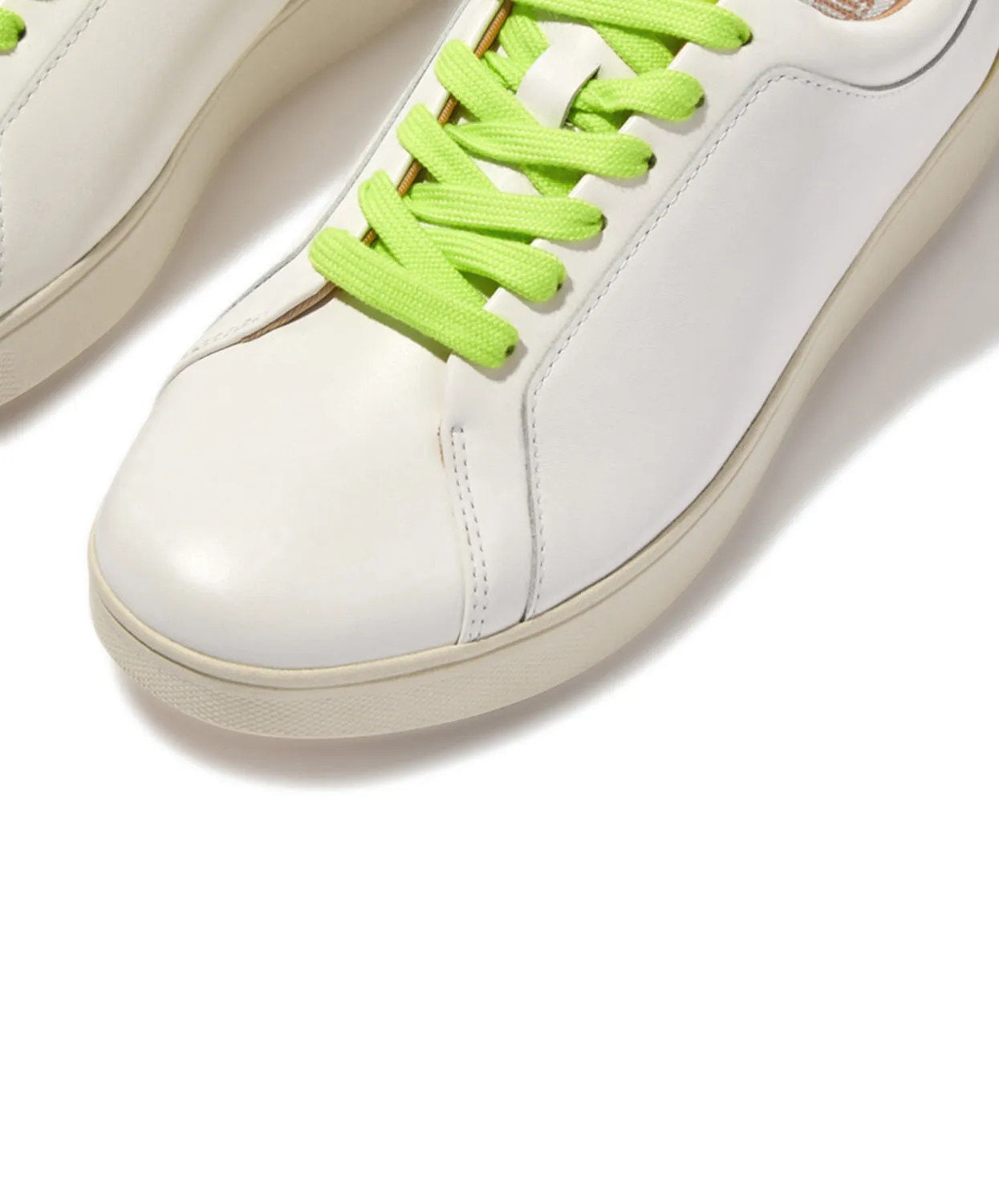 FitFlop Rally Leather Pop Sneakers Green