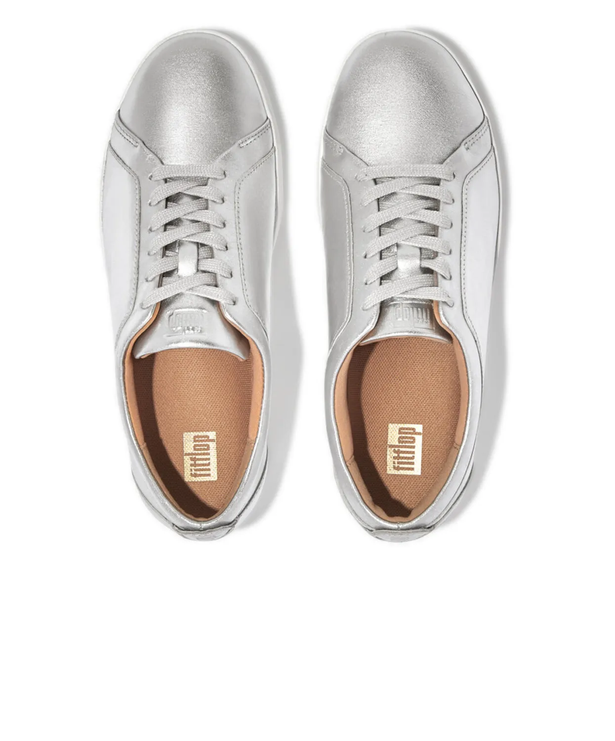 FitFlop Rally Leather Sneakers Silver