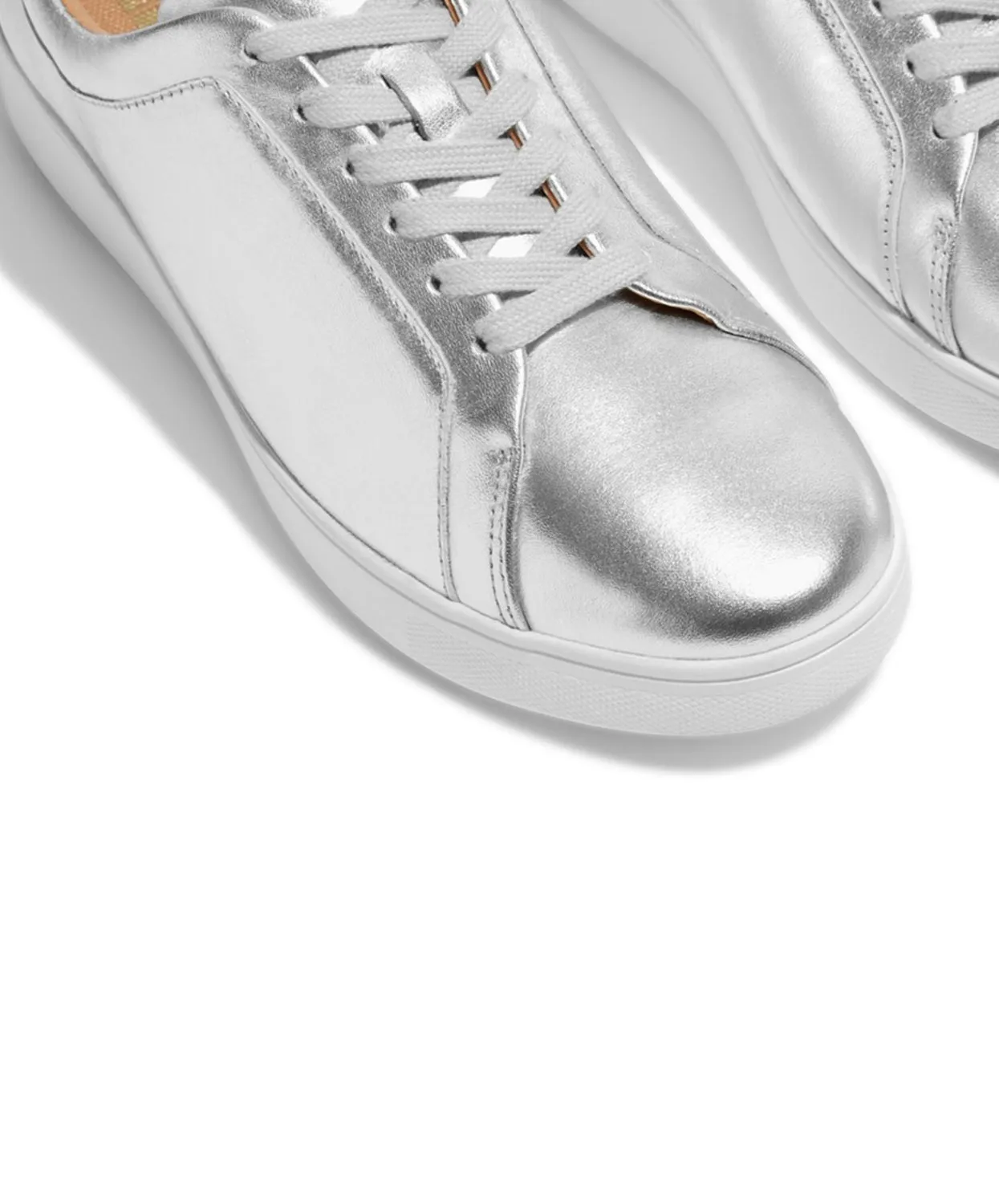 FitFlop Rally Leather Sneakers Silver