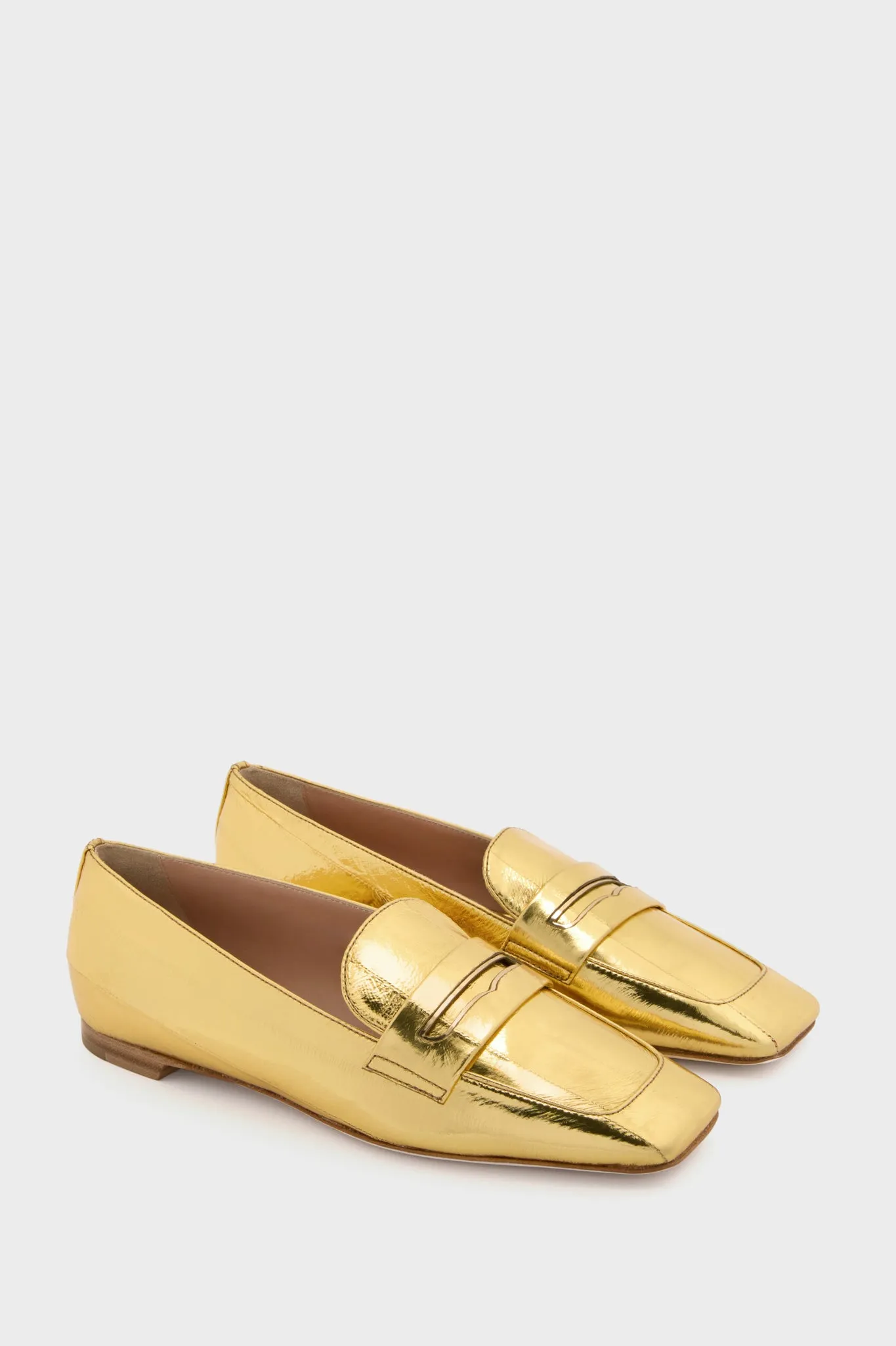 Gold Eel Doublet Loafers