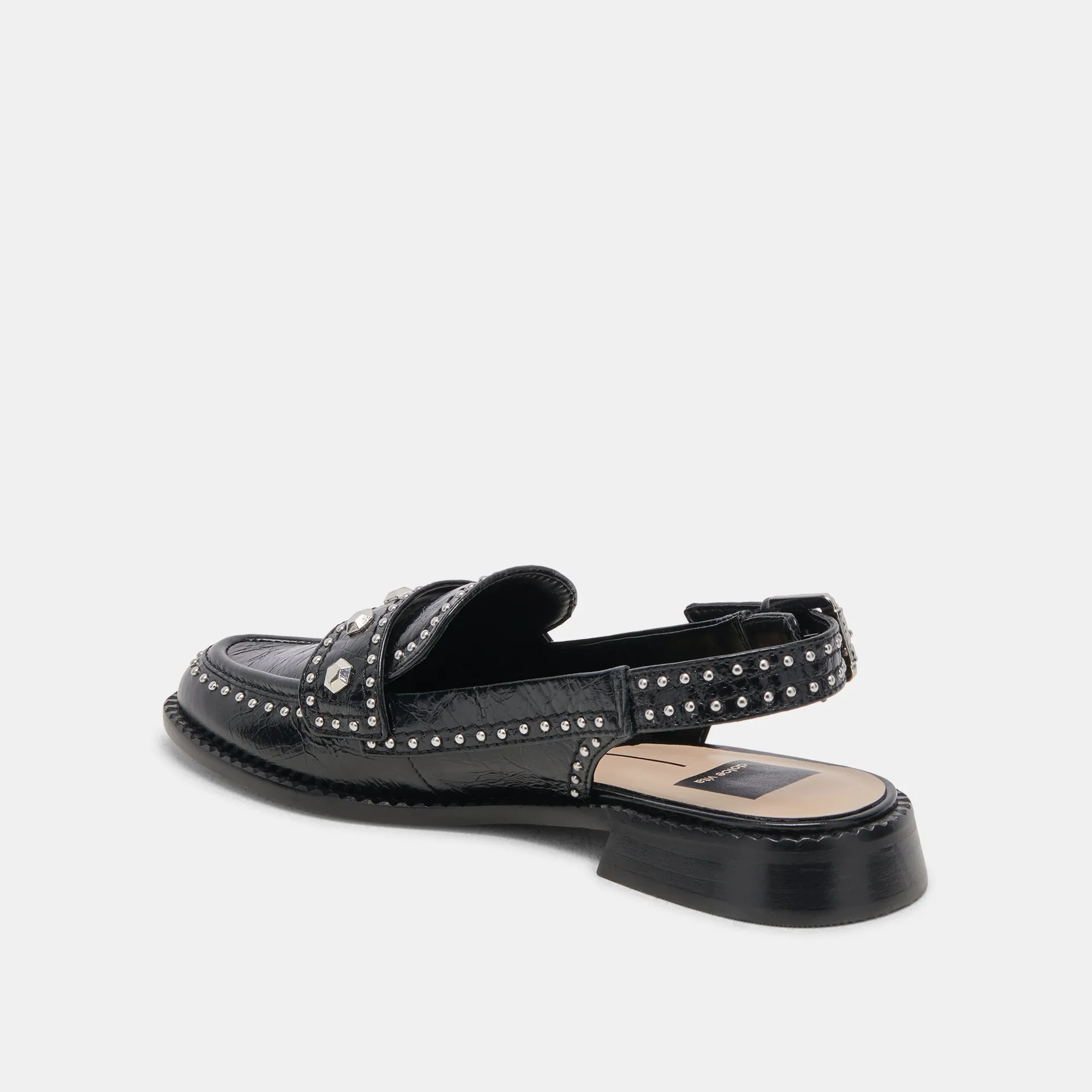 HARDI STUD LOAFERS MIDNIGHT CRINKLE PATENT