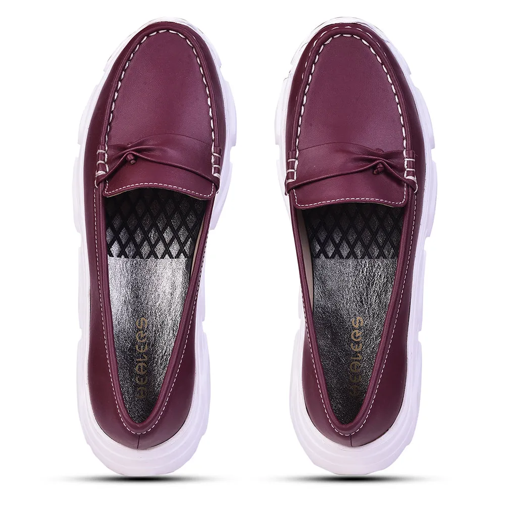 Healers Casual Maroon Loafers For Women C275-01 By Liberty