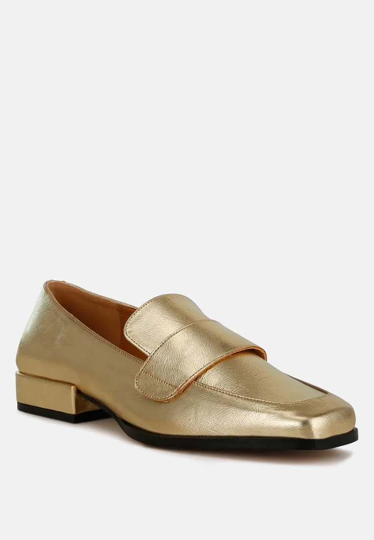 Jongs Metallic Penny Loafers