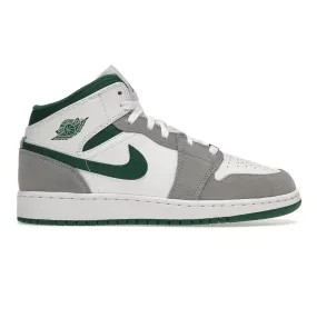 Jordan 1 Mid White Pine Green Smoke Grey