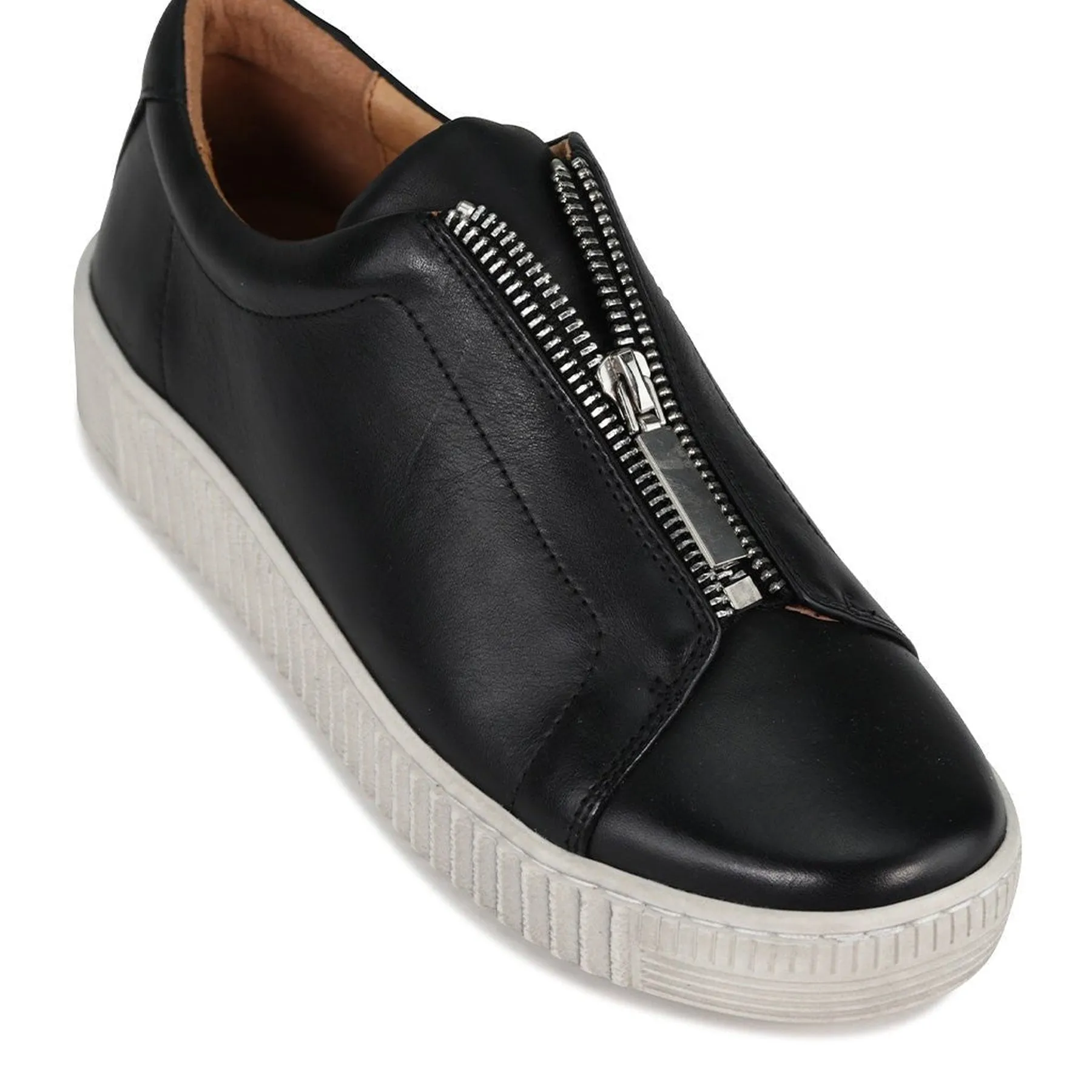 JOYA CHUNKY ZIPPER SNEAKERS LEATHER