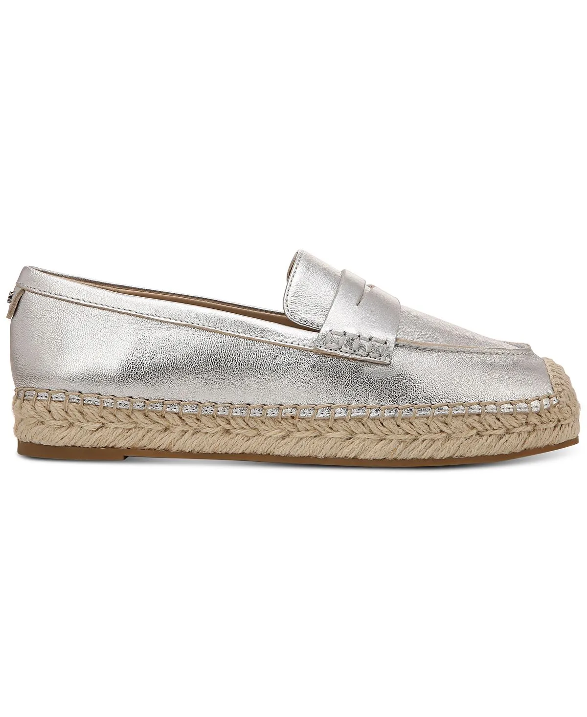 Kai Sam Edelman Custom Platform Espadrille Loafers, Silver