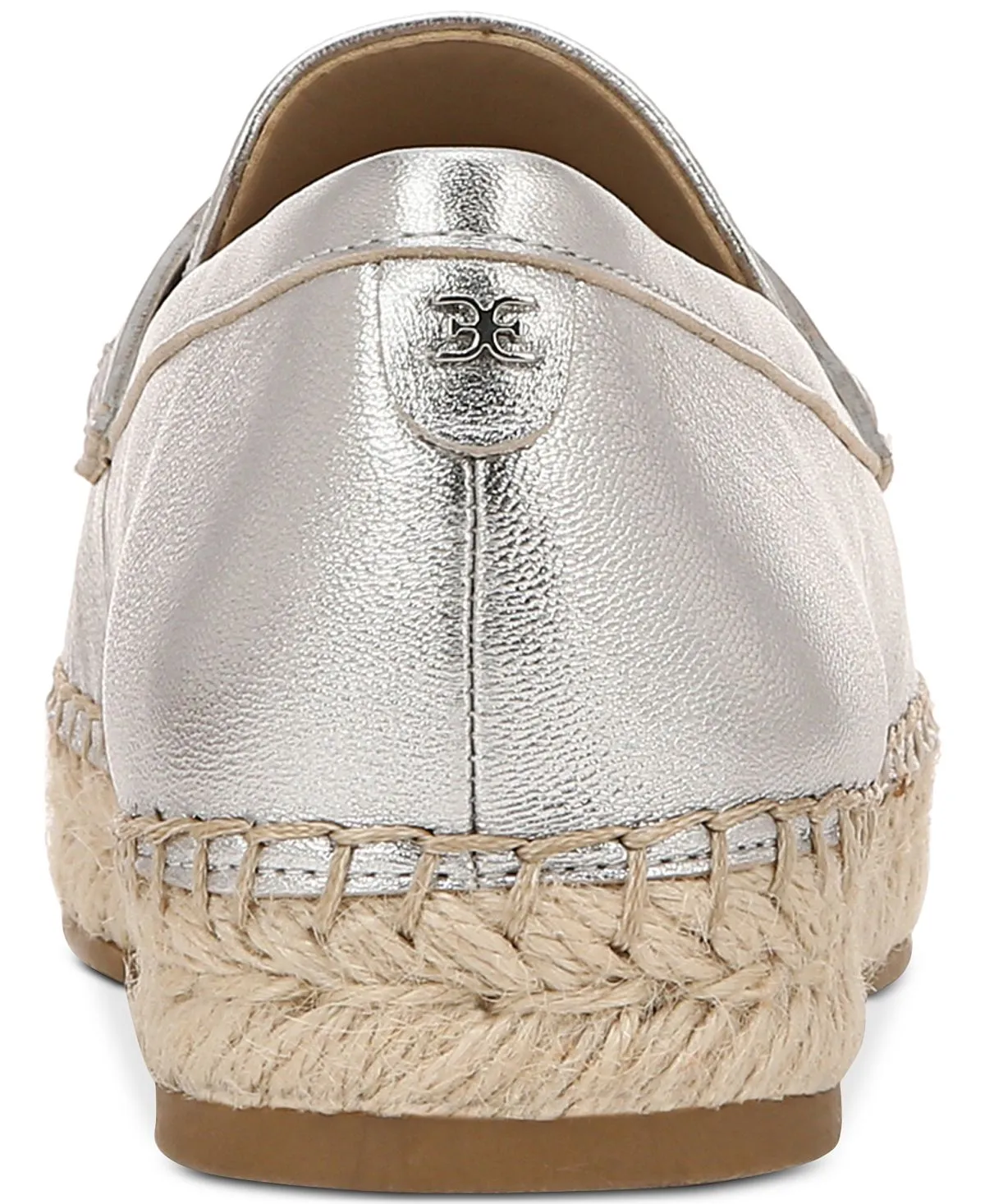 Kai Sam Edelman Custom Platform Espadrille Loafers, Silver