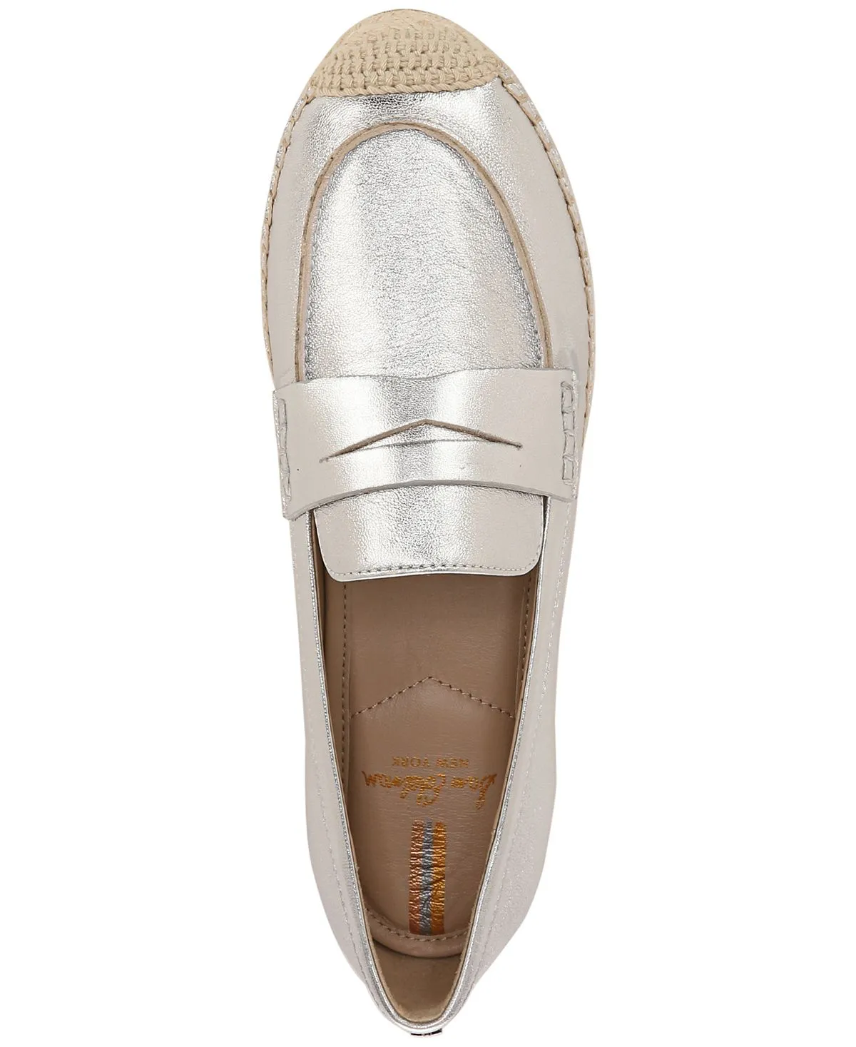 Kai Sam Edelman Custom Platform Espadrille Loafers, Silver