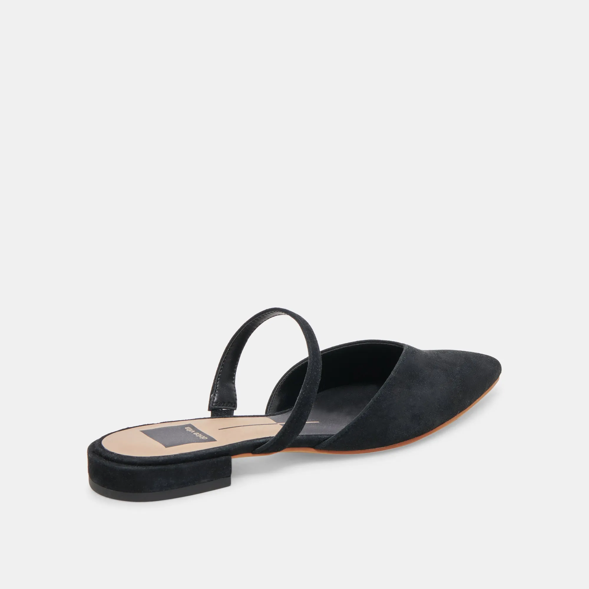 KANIKA WIDE FLATS ONYX SUEDE